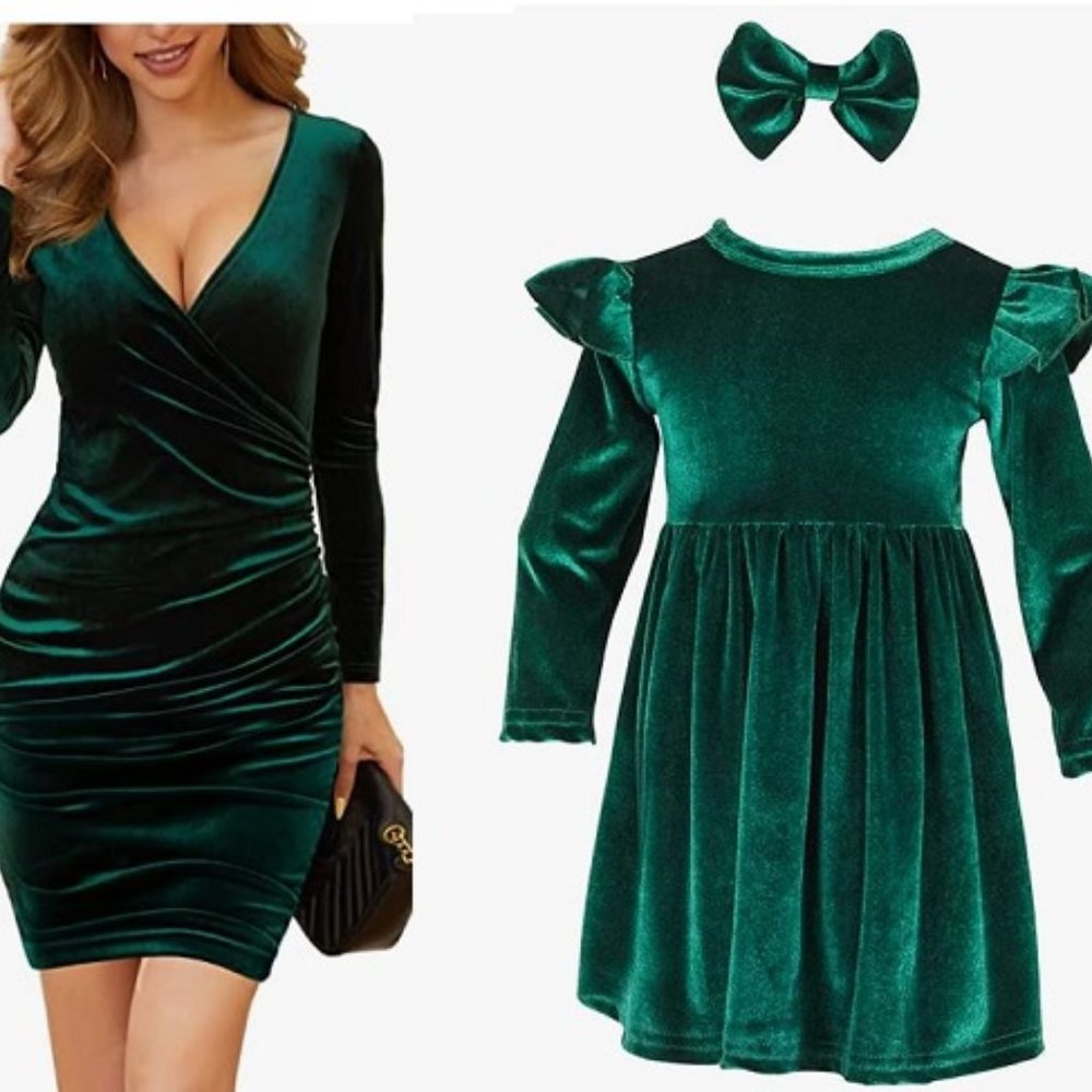 Mom and daughter matching dress